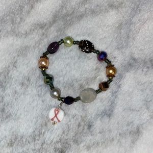 Homemade Breast Cancer Awareness Bracelet